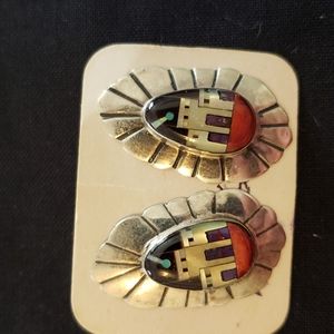 Sterling Silver and Onyx Earrings